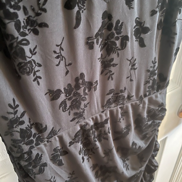 Windsor Dress Size Large NWT black floral mini dress low back - Picture 3 of 12